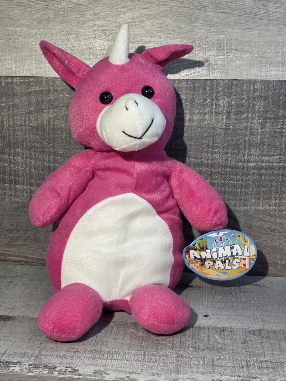 Kellytoy Pink Magenta Fuchsia White Horn Unicorn 15" Plush Stuffed Animal b142